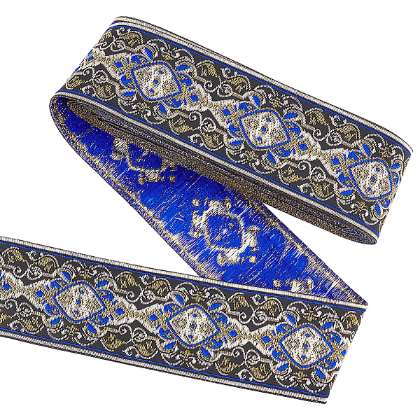 PandaHall Ethnic Style Embroidery Polyester Ribbons, Jacquard Ribbon, Tyrolean Ribbon, Garment Accessories, Flower Pattern, Blue, 1-7/8 inch...
PandaHall Ethnic Style Embroidery Polyester Ribbons, Jacquard Ribbon, Tyrolean Ribbon, Garment Accessories, Flower Pattern, Blue, 1-7/8 inch...