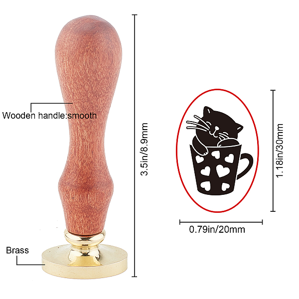 PandaHall SUPERDANT Wax Seal Stamp Cat in Cup Pattern Wax Seal with Icon Letter Brass Head Wooden Handle for Valentine’s Day Envelopes...
PandaHall SUPERDANT Wax Seal Stamp Cat in Cup Pattern Wax Seal with Icon Letter Brass Head Wooden Handle for Valentine’s Day Envelopes...