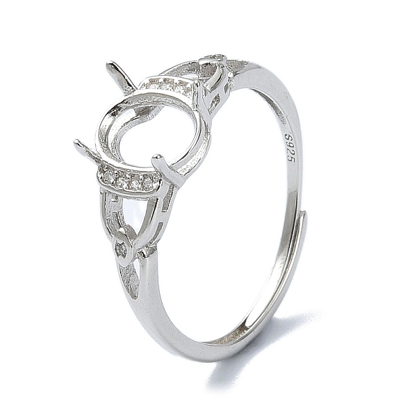 PandaHall Adjustable 925 Sterling Silver Ring Components, with Cubic Zirconia, For Half Drilled Beads, Real Platinum Plated, 2mm, Inner...
PandaHall Adjustable 925 Sterling Silver Ring Components, with Cubic Zirconia, For Half Drilled Beads, Real Platinum Plated, 2mm, Inner...