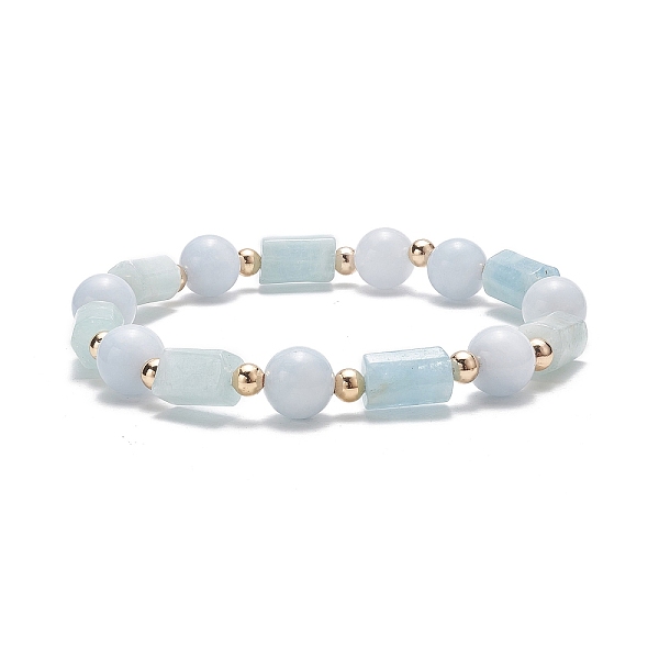 PandaHall Natural Aquamarine Column & Round Stretch Bracelet for Women, Inner Diameter: 2 inch(5cm) Aquamarine
PandaHall Natural Aquamarine Column & Round Stretch Bracelet for Women, Inner Diameter: 2 inch(5cm) Aquamarine