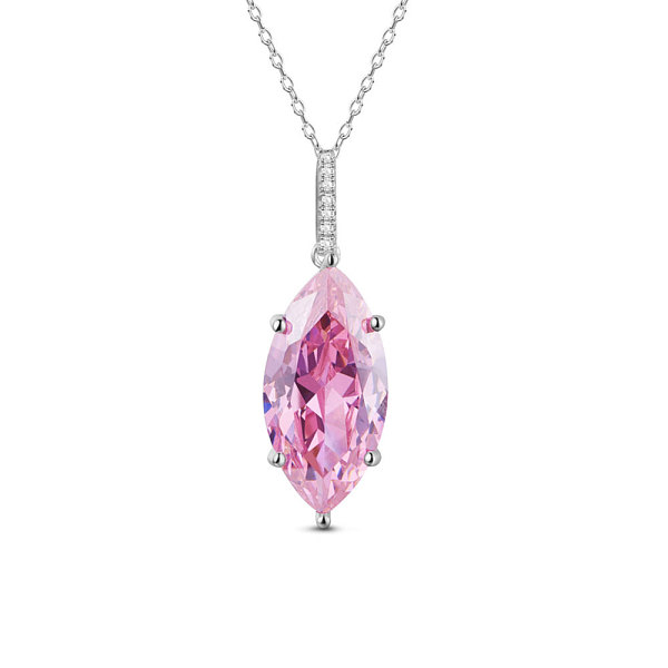PandaHall TINYSAND Rhodium Plated 925 Sterling Silver Pendant Necklace, with Horse Eye Cubic Zirconia, Platinum, Pearl Pink, 16.5 inch...
PandaHall TINYSAND Rhodium Plated 925 Sterling Silver Pendant Necklace, with Horse Eye Cubic Zirconia, Platinum, Pearl Pink, 16.5 inch...