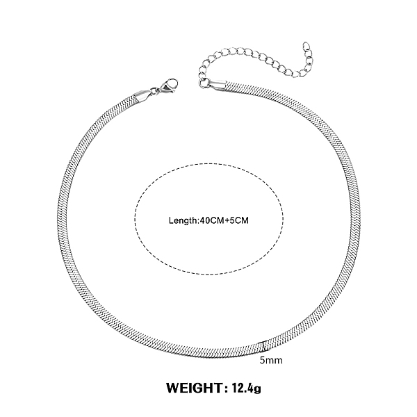 PandaHall Stainless Steel Snake Bone Chain Necklaces, Stainless Steel Color, 15.75x0.20 inch(40x0.5cm)P Stainless Steel
PandaHall Stainless Steel Snake Bone Chain Necklaces, Stainless Steel Color, 15.75x0.20 inch(40x0.5cm)P Stainless Steel
