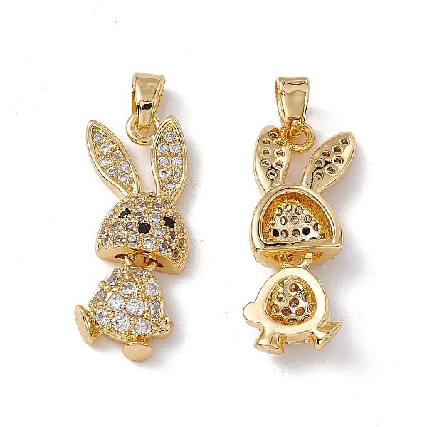 PandaHall Brass Micro Pave Cubic Zirconia Pendants, Rabbit Charm, Real 18K Gold Plated, 23.5x10.5x4.5mm, Hole: 4x2mm Brass+Cubic Zirconia..., Clear
PandaHall Brass Micro Pave Cubic Zirconia Pendants, Rabbit Charm, Real 18K Gold Plated, 23.5x10.5x4.5mm, Hole: 4x2mm Brass+Cubic Zirconia..., Clear