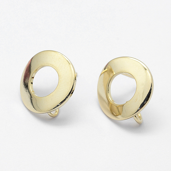 PandaHall Brass Stud Earring Findings, with Loop, Steel Pins, Long-Lasting Plated, Nickel Free, Real 18K Gold Plated, Donut, 12x1.5mm, Hole...
PandaHall Brass Stud Earring Findings, with Loop, Steel Pins, Long-Lasting Plated, Nickel Free, Real 18K Gold Plated, Donut, 12x1.5mm, Hole...