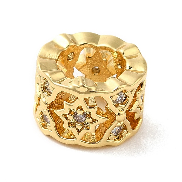 PandaHall Rack Plating Brass Micro Pave Cubic Zirconia European Beads, Cadmium Free & Lead Free, Hollow, Flat Round with Star, Real 18K Gold..., Clear
PandaHall Rack Plating Brass Micro Pave Cubic Zirconia European Beads, Cadmium Free & Lead Free, Hollow, Flat Round with Star, Real 18K Gold..., Clear