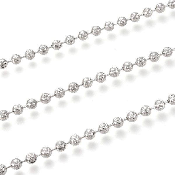 PandaHall Brass Ball Chains, Ring Textured Pattern, with Spool, Long-Lasting Plated, Unwelded, Real Platinum Plated, 4mm, about 16.4 Feet...
PandaHall Brass Ball Chains, Ring Textured Pattern, with Spool, Long-Lasting Plated, Unwelded, Real Platinum Plated, 4mm, about 16.4 Feet...