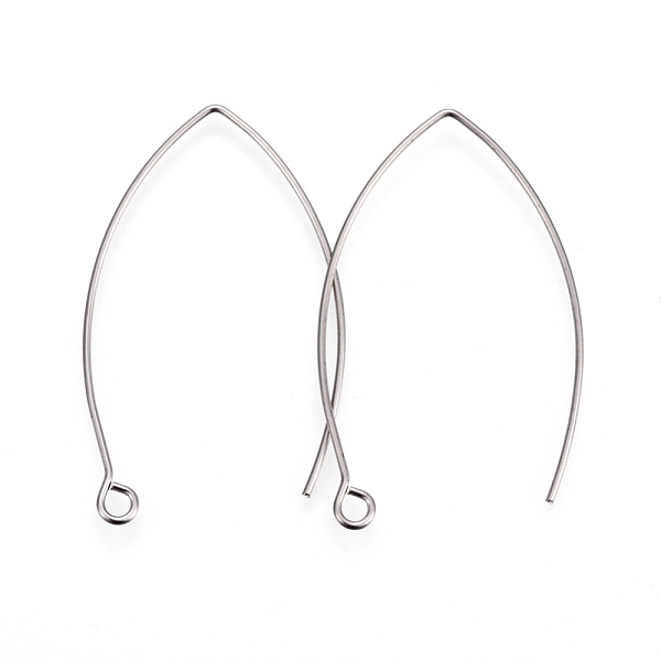PandaHall 304 Stainless Steel Earring Hooks, with Horizontal Loop, Stainless Steel Color, 39~40x24x0.9mm, Hole: 2mm, 19 Gauge, Pin: 0.9mm...
PandaHall 304 Stainless Steel Earring Hooks, with Horizontal Loop, Stainless Steel Color, 39~40x24x0.9mm, Hole: 2mm, 19 Gauge, Pin: 0.9mm...