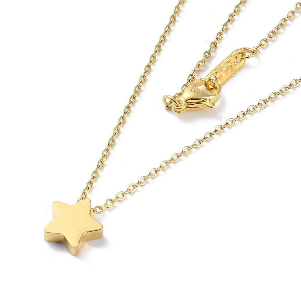 PandaHall Star Pendant Necklaces, with 304 Stainless Steel Cable Chains, Golden, 15.63 inch(39.7cm) 304 Stainless Steel Star
PandaHall Star Pendant Necklaces, with 304 Stainless Steel Cable Chains, Golden, 15.63 inch(39.7cm) 304 Stainless Steel Star