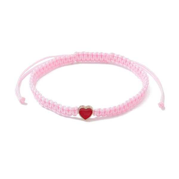 PandaHall Nylon Thread Braided Bead Adjustable Bracelets, with Alloy Enamel Heart, for Women, Pink, Inner Diameter: 2-3/8~4-1/8 inch...
PandaHall Nylon Thread Braided Bead Adjustable Bracelets, with Alloy Enamel Heart, for Women, Pink, Inner Diameter: 2-3/8~4-1/8 inch...