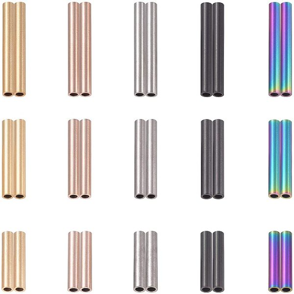 PandaHall Unicraftale 304 Stainless Steel Tube Beads, Mixed Color, 15~25x3mm, Hole: 2mm, 30pcs/box 304 Stainless Steel Tube
PandaHall Unicraftale 304 Stainless Steel Tube Beads, Mixed Color, 15~25x3mm, Hole: 2mm, 30pcs/box 304 Stainless Steel Tube