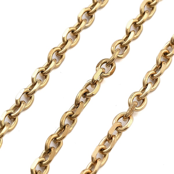 PandaHall Ion Plating(IP) 304 Stainless Steel Cable Chains, Unwelded, with Spool, Golden, 5x3.7x1mm 304 Stainless Steel
PandaHall Ion Plating(IP) 304 Stainless Steel Cable Chains, Unwelded, with Spool, Golden, 5x3.7x1mm 304 Stainless Steel
