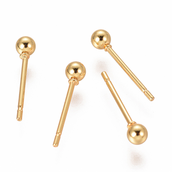 PandaHall 304 Stainless Steel Ball Stud Earrings, Hypoallergenic Earrings, Golden, 14x3mm, Pin: 0.8mm 304 Stainless Steel
PandaHall 304 Stainless Steel Ball Stud Earrings, Hypoallergenic Earrings, Golden, 14x3mm, Pin: 0.8mm 304 Stainless Steel