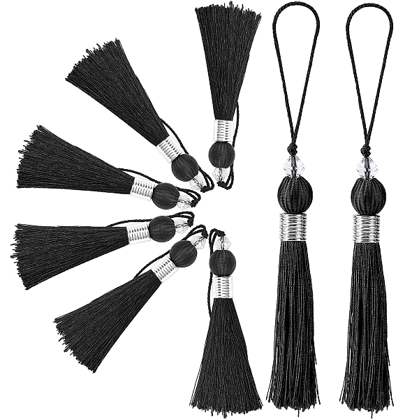PandaHall GORGECRAFT 8PCS Large Tassel Key Colorful Handmade Silky Floss Tiny Craft Tassels with Plastic Beads for DIY Craft Accessory Home..., Black
PandaHall GORGECRAFT 8PCS Large Tassel Key Colorful Handmade Silky Floss Tiny Craft Tassels with Plastic Beads for DIY Craft Accessory Home..., Black