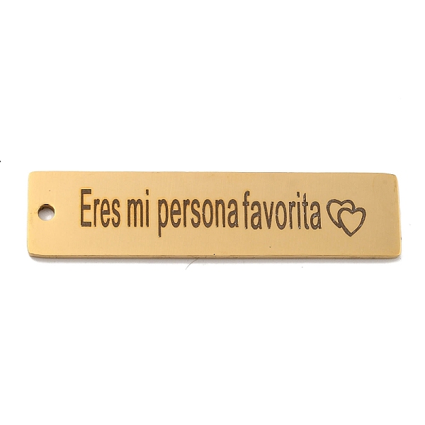 PandaHall Vacuum Plating 201 Stainless Steel Big Pendants, Rectangle with Word Eres Mi Persona Favorita Charms, Real 18K Gold Plated...
PandaHall Vacuum Plating 201 Stainless Steel Big Pendants, Rectangle with Word Eres Mi Persona Favorita Charms, Real 18K Gold Plated...
