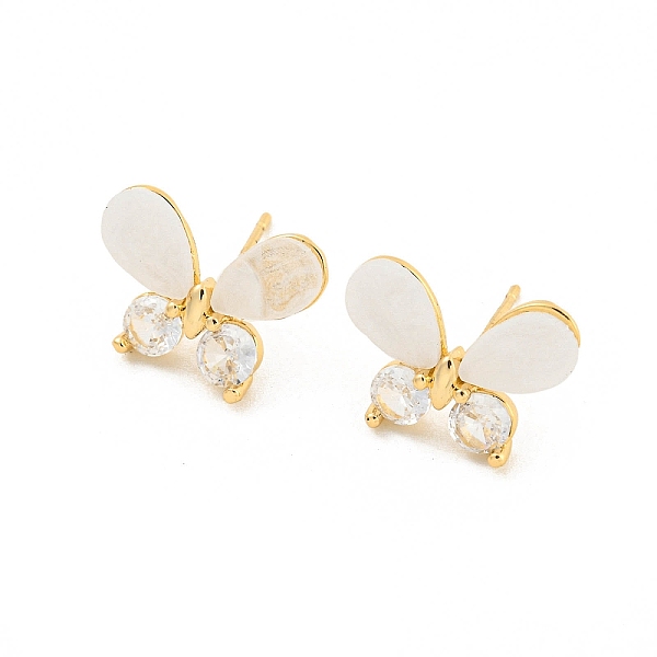 PandaHall Brass Micro Pave Cubic Zirconia Stud Earring, with Acrylic Finding, Butterfly, Light Gold, 11x15mm Brass Butterfly
PandaHall Brass Micro Pave Cubic Zirconia Stud Earring, with Acrylic Finding, Butterfly, Light Gold, 11x15mm Brass Butterfly