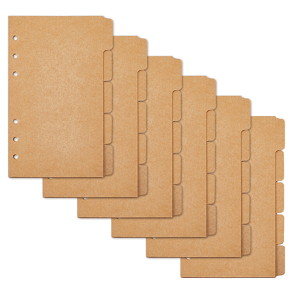 PandaHall A6 5 Sheets Paper Binder Dividers, Index Page Tab for Planner & Notebook & Loose Leaf Binders, Rectangle, BurlyWood, 173x104x0.3mm..., Orange
PandaHall A6 5 Sheets Paper Binder Dividers, Index Page Tab for Planner & Notebook & Loose Leaf Binders, Rectangle, BurlyWood, 173x104x0.3mm..., Orange