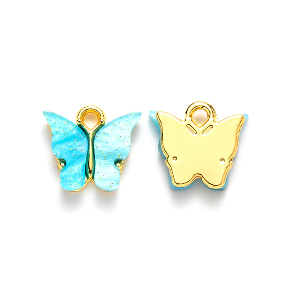 PandaHall Alloy Pendants, with Resin and Glitter Powder, Cadmium Free & Lead Free, Butterfly, Golden, Cyan, 13x13~15x3.5mm, Hole: 2mm...
PandaHall Alloy Pendants, with Resin and Glitter Powder, Cadmium Free & Lead Free, Butterfly, Golden, Cyan, 13x13~15x3.5mm, Hole: 2mm...