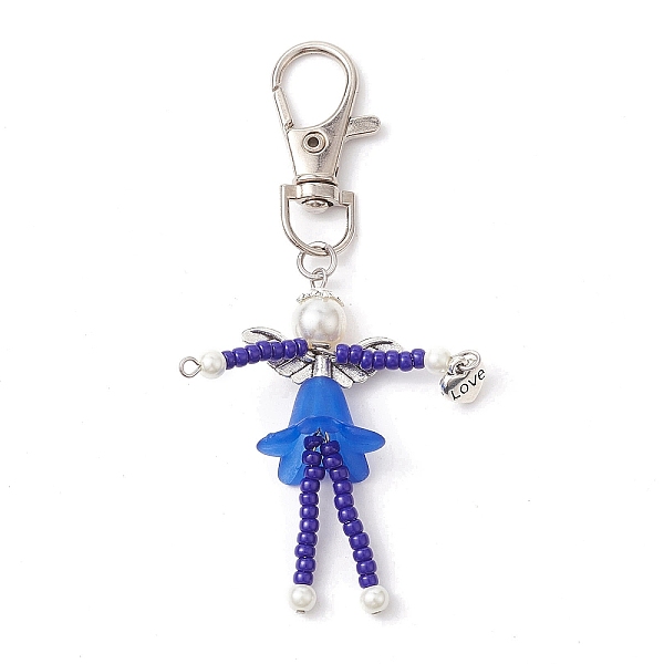 PandaHall Glass Seed Bead Pendant Decorations, with Glass Pearl Beads, Acrylic Beads and Alloy Swivel Lobster Claw Clasps, Blue, 88.5mm...
PandaHall Glass Seed Bead Pendant Decorations, with Glass Pearl Beads, Acrylic Beads and Alloy Swivel Lobster Claw Clasps, Blue, 88.5mm...
