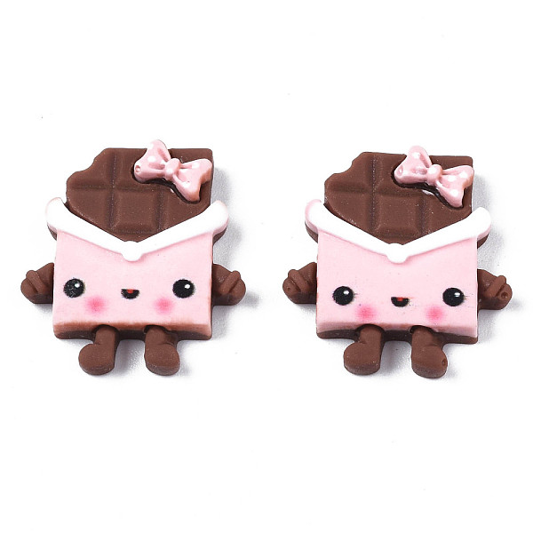 PandaHall Opaque Resin Cabochons, Rubberized Style, Chocolate Character with Bowknot, Saddle Brown, 21.5x20.5x5mm Resin Human
PandaHall Opaque Resin Cabochons, Rubberized Style, Chocolate Character with Bowknot, Saddle Brown, 21.5x20.5x5mm Resin Human