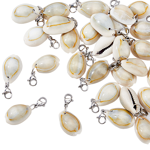 PandaHall HOBBIESAY 30Pcs Cowrie Shell Pendant Decorations, with 304 Stainless Steel Lobster Claw Clasps, Stainless Steel Color, 32~35mm...
PandaHall HOBBIESAY 30Pcs Cowrie Shell Pendant Decorations, with 304 Stainless Steel Lobster Claw Clasps, Stainless Steel Color, 32~35mm...