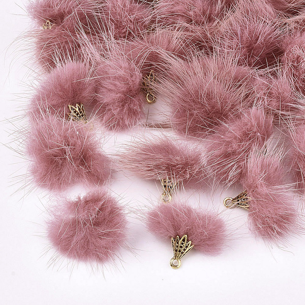 PandaHall Cheriswelry Faux Mink Fur Tassel Pendant Decorations, with Alloy Findings, Antique Golden, Pale Violet Red, 20~30x28~30mm, Hole...
PandaHall Cheriswelry Faux Mink Fur Tassel Pendant Decorations, with Alloy Findings, Antique Golden, Pale Violet Red, 20~30x28~30mm, Hole...
