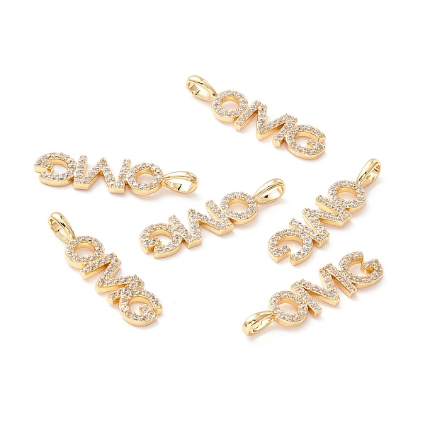 PandaHall Brass Micro Pave Clear Cubic Zirconia Pendants, Long-Lasting Plated, Lead Free & Cadmium Free & Nickel Free, OMG Word Shape, Real...
PandaHall Brass Micro Pave Clear Cubic Zirconia Pendants, Long-Lasting Plated, Lead Free & Cadmium Free & Nickel Free, OMG Word Shape, Real...