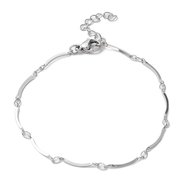 PandaHall 304 Stainless Steel Curved Bar Link Chain Bracelets, Stainless Steel Color, 7-1/4 inch(18.5cm) 304 Stainless Steel
PandaHall 304 Stainless Steel Curved Bar Link Chain Bracelets, Stainless Steel Color, 7-1/4 inch(18.5cm) 304 Stainless Steel