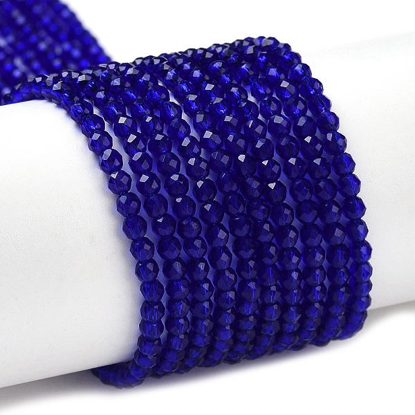 PandaHall Transparent Glass Beads Strands, Faceted Round, Dark Blue, 2x2mm, Hole: 0.6mm, about 184pcs/strand, 14.49''(36.8cm) Glass Round
PandaHall Transparent Glass Beads Strands, Faceted Round, Dark Blue, 2x2mm, Hole: 0.6mm, about 184pcs/strand, 14.49''(36.8cm) Glass Round
