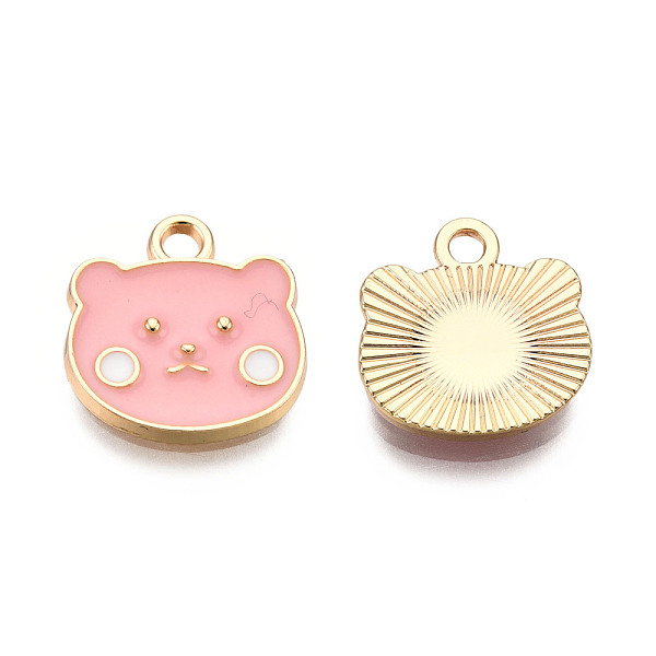 PandaHall Alloy Charms, with Enamel, Light Gold, Bear, Pink, 14x14x2mm, Hole: 2mm Alloy+Enamel Bear Pink 
PandaHall Alloy Charms, with Enamel, Light Gold, Bear, Pink, 14x14x2mm, Hole: 2mm Alloy+Enamel Bear Pink