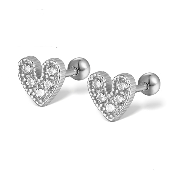 PandaHall Cubic Zirconia Heart Stud Earrings for Women, Rhodium Plated 925 Sterling Silver Jewelry, Platinum, 6x6.5mm Cubic Zirconia
PandaHall Cubic Zirconia Heart Stud Earrings for Women, Rhodium Plated 925 Sterling Silver Jewelry, Platinum, 6x6.5mm Cubic Zirconia