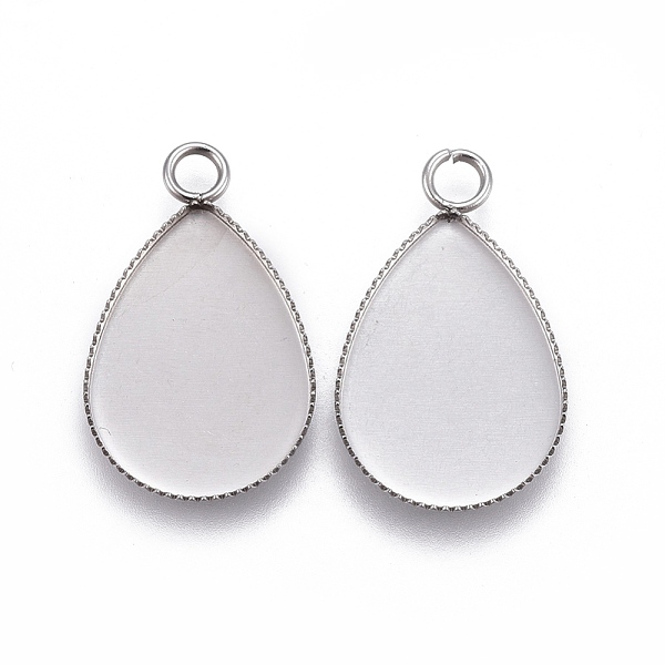 PandaHall 304 Stainless Steel Pendant Cabochon Settings, Milled Edge Bezel Cups, teardrop, Stainless Steel Color, 22x13.5x1.5mm, Hole: 2.5mm...
PandaHall 304 Stainless Steel Pendant Cabochon Settings, Milled Edge Bezel Cups, teardrop, Stainless Steel Color, 22x13.5x1.5mm, Hole: 2.5mm...
