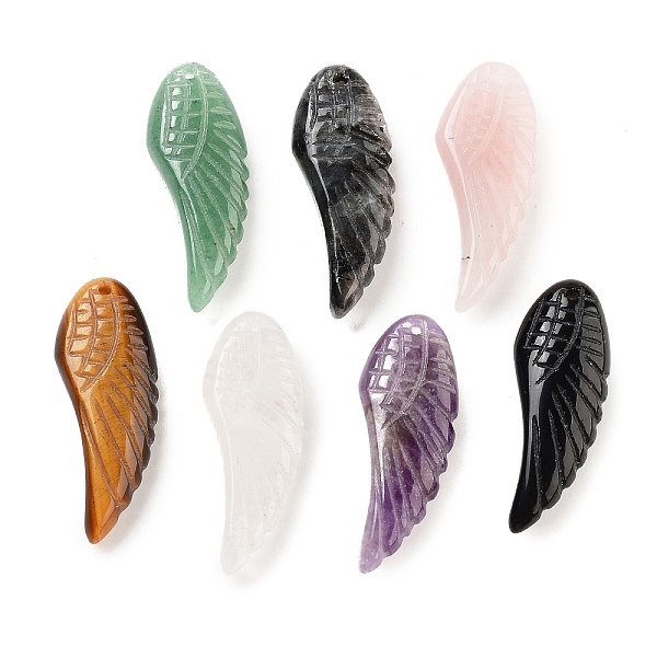 PandaHall Natural Mixed Gemstone Pendants, Carved Wing Charms, 40~40.5x14.5~16x7.5~8.5mm, Hole: 1.4~1.5mm Mixed Stone Wing
PandaHall Natural Mixed Gemstone Pendants, Carved Wing Charms, 40~40.5x14.5~16x7.5~8.5mm, Hole: 1.4~1.5mm Mixed Stone Wing
