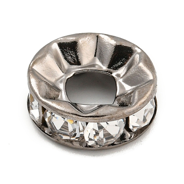 PandaHall Brass European Beads, with Glass, Large Hole Beads, Long-Lasting Plated, Lead Free & Cadmium Free, Flat Round, Gunmetal, 15x5.5mm..., Clear
PandaHall Brass European Beads, with Glass, Large Hole Beads, Long-Lasting Plated, Lead Free & Cadmium Free, Flat Round, Gunmetal, 15x5.5mm..., Clear
