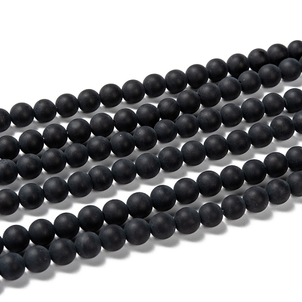 PandaHall Natural Black Agate Bead Strands, Frosted, Round, 6mm, Hole: 1mm, about 65pcs/strand, 15.7 inch Black Agate Round Black
PandaHall Natural Black Agate Bead Strands, Frosted, Round, 6mm, Hole: 1mm, about 65pcs/strand, 15.7 inch Black Agate Round Black