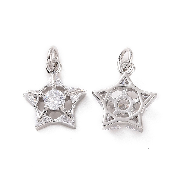 PandaHall Rack Plating Brass Micro Pave Cubic Zirconia Charms, with Jump Ring, Long-Lasting Plated, Cadmium Free & Lead Free, Star Charm..., Clear
PandaHall Rack Plating Brass Micro Pave Cubic Zirconia Charms, with Jump Ring, Long-Lasting Plated, Cadmium Free & Lead Free, Star Charm..., Clear