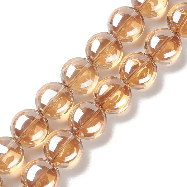 PandaHall Transparent Electroplate Glass Bead Strands, Pearl Luster Plated, Flat Round, Sandy Brown, 12x8mm, Hole: 1.2mm, about 50pcs/strand...
PandaHall Transparent Electroplate Glass Bead Strands, Pearl Luster Plated, Flat Round, Sandy Brown, 12x8mm, Hole: 1.2mm, about 50pcs/strand...