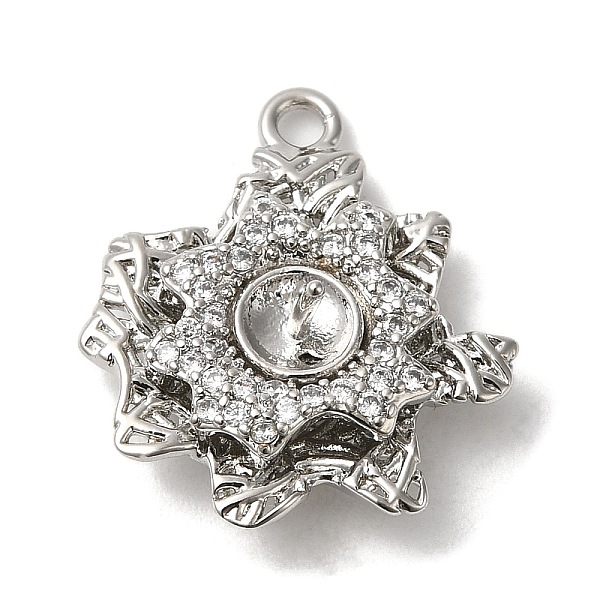 PandaHall Rack Plating Brass Cubic Zirconia Pendants, Cadmium Free & Lead Free, Hollow Flower, Platinum, 20x18x5mm, Hole: 1.8mm Brass+Cubic..., Clear
PandaHall Rack Plating Brass Cubic Zirconia Pendants, Cadmium Free & Lead Free, Hollow Flower, Platinum, 20x18x5mm, Hole: 1.8mm Brass+Cubic..., Clear