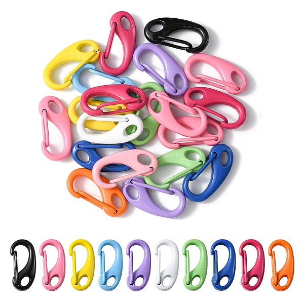 PandaHall 20Pcs Spray Painted Alloy Push Gate Snap Keychain Clasp Findings, Mixed Color, 25x12x7mm, Hole: 5.5x3.5mm, inner diameter..., Multicolor
PandaHall 20Pcs Spray Painted Alloy Push Gate Snap Keychain Clasp Findings, Mixed Color, 25x12x7mm, Hole: 5.5x3.5mm, inner diameter..., Multicolor