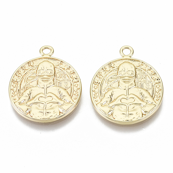 PandaHall Brass Pendants, Nickel Free, Flat Round, Golden, 21x17x1.5mm, Hole: 1.8mm Brass Flat Round
PandaHall Brass Pendants, Nickel Free, Flat Round, Golden, 21x17x1.5mm, Hole: 1.8mm Brass Flat Round