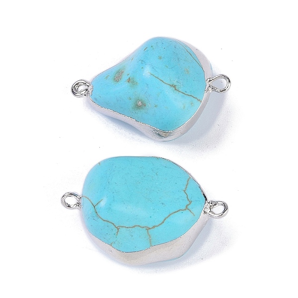 PandaHall Synthetic Turquoise Connector Charms, with Brass Findings, Nuggets Links, Platinum, 29~30.5x18.5~20x14~15.5mm, Hole: 2mm Synthetic...
PandaHall Synthetic Turquoise Connector Charms, with Brass Findings, Nuggets Links, Platinum, 29~30.5x18.5~20x14~15.5mm, Hole: 2mm Synthetic...