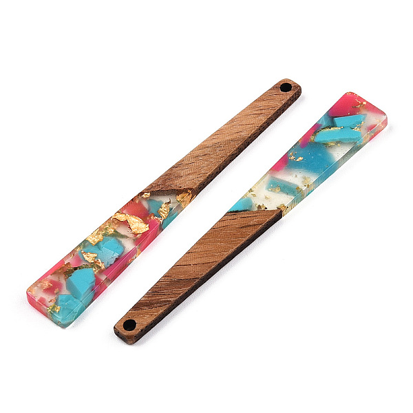 PandaHall Translucent Resin & Walnut Wood Big Pendants, with Gold Foil, Trapezoid Charm, Camellia, 69.5x8.5x3.5mm, Hole: 2mm Resin+Wood..., Pink
PandaHall Translucent Resin & Walnut Wood Big Pendants, with Gold Foil, Trapezoid Charm, Camellia, 69.5x8.5x3.5mm, Hole: 2mm Resin+Wood..., Pink
