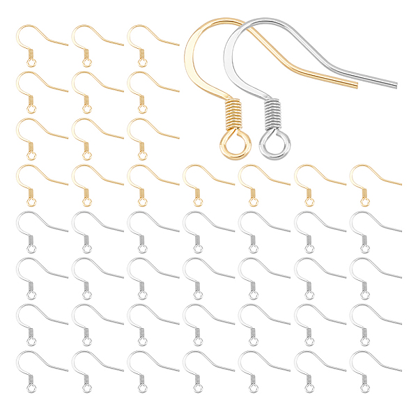 PandaHall Unicraftale 120Pcs 2 Colors 304 Stainless Steel French Hooks with Coil, Flat Earring Hooks, with Horizontal Loops, Real Gold...
PandaHall Unicraftale 120Pcs 2 Colors 304 Stainless Steel French Hooks with Coil, Flat Earring Hooks, with Horizontal Loops, Real Gold...