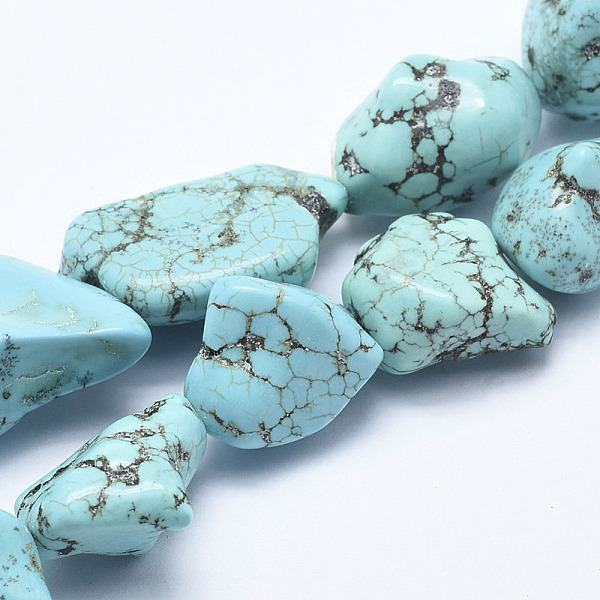 PandaHall Natural Magnesite Beads Strands, Dyed & Heated, Nuggets, Turquoise, 16~26x13~16mm, Hole: 1mm, about 18pcs/strand, 15.7 inch(40cm)..., Green
PandaHall Natural Magnesite Beads Strands, Dyed & Heated, Nuggets, Turquoise, 16~26x13~16mm, Hole: 1mm, about 18pcs/strand, 15.7 inch(40cm)..., Green
