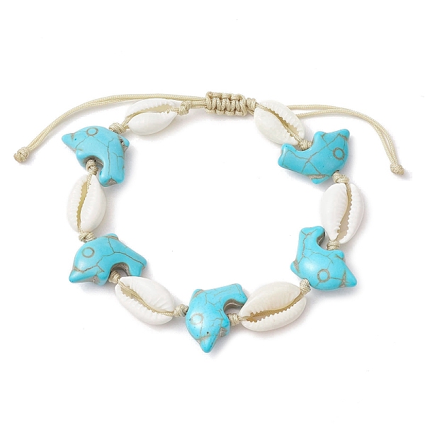 PandaHall Summer Cowrie Shell & Synthetic Turquoise Braided Bead Bracelets, Dolphin Adjustable Bracelets for Women Men, Deep Sky Blue, Inner...
PandaHall Summer Cowrie Shell & Synthetic Turquoise Braided Bead Bracelets, Dolphin Adjustable Bracelets for Women Men, Deep Sky Blue, Inner...