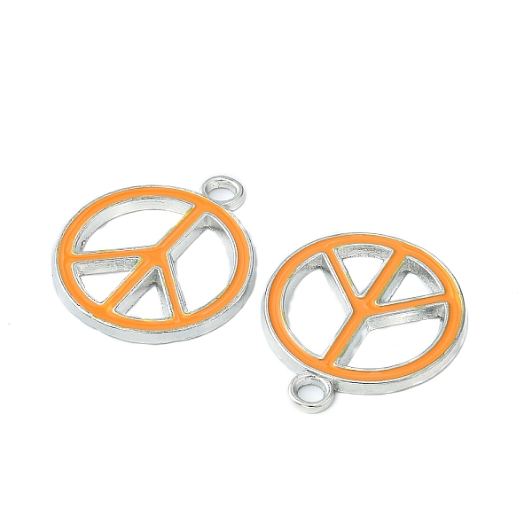 PandaHall Alloy Enamel Pendants, Lead Free and Cadmium Free, Peace Sign, Platinum Metal Color, Orange, 29x24.5x2mm, Hole: 3mm Alloy+Enamel...
PandaHall Alloy Enamel Pendants, Lead Free and Cadmium Free, Peace Sign, Platinum Metal Color, Orange, 29x24.5x2mm, Hole: 3mm Alloy+Enamel...