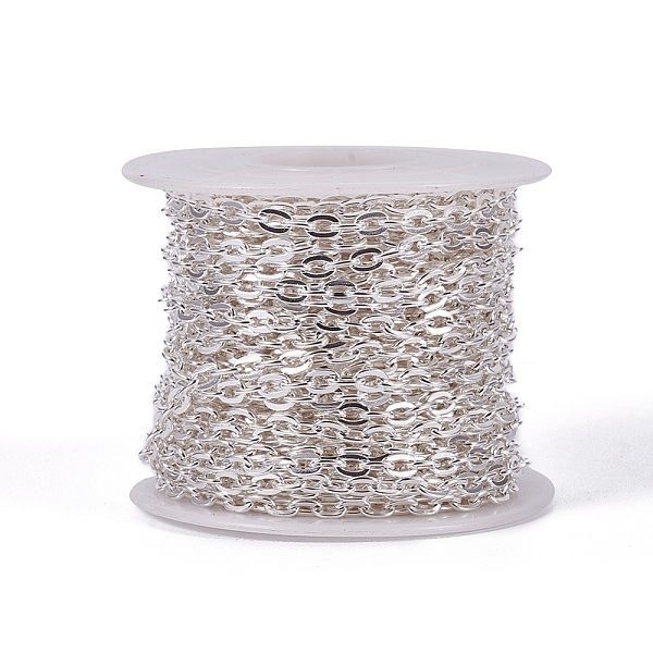 PandaHall Iron Cable Chains, Unwelded, Flat Oval, Cadmium Free & Lead Free, Silver Color Plated, 5x3.3x0.9mm Iron
PandaHall Iron Cable Chains, Unwelded, Flat Oval, Cadmium Free & Lead Free, Silver Color Plated, 5x3.3x0.9mm Iron