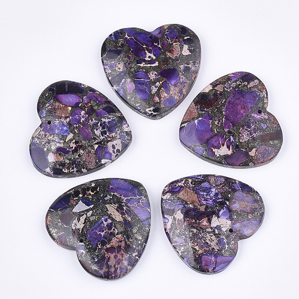 PandaHall Synthetic Gold Line Regalite/Imperial Jasper/Sea Sediment Jasper Pendants, Dyed, Heart, Dark Orchid, 38.5~39.5x40~40.5x7~7.5mm..., Purple
PandaHall Synthetic Gold Line Regalite/Imperial Jasper/Sea Sediment Jasper Pendants, Dyed, Heart, Dark Orchid, 38.5~39.5x40~40.5x7~7.5mm..., Purple