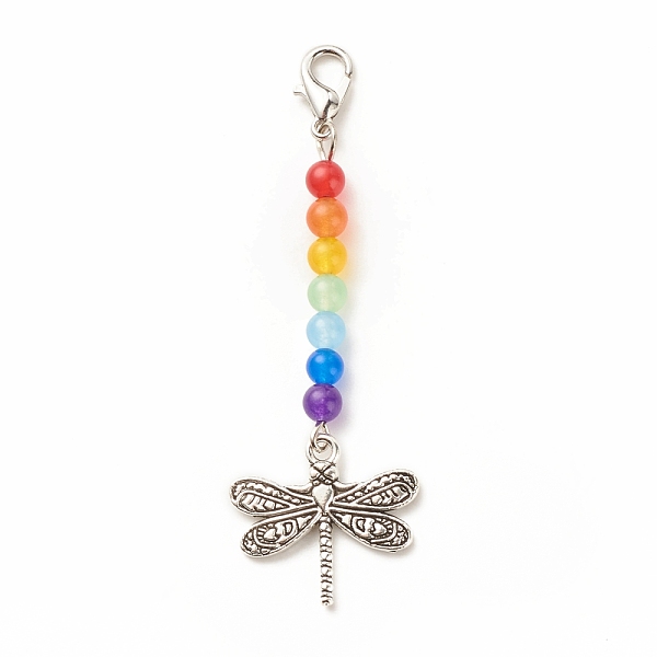 PandaHall Chakra Theme Natural & Dyed Malaysia Jade Beaded Pendant Decorations, with Lobster Claw Clasps, Tibetan Style Alloy Pendants..., Multicolor
PandaHall Chakra Theme Natural & Dyed Malaysia Jade Beaded Pendant Decorations, with Lobster Claw Clasps, Tibetan Style Alloy Pendants..., Multicolor