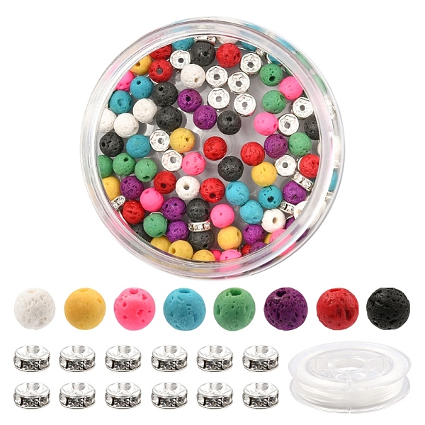 PandaHall DIY Essential Oil Gemstone Bracelet Making Kit, Including Natural & Synthetic Lava Rock & Brass Rhinestone Beads, Elastic Thread..., Multicolor
PandaHall DIY Essential Oil Gemstone Bracelet Making Kit, Including Natural & Synthetic Lava Rock & Brass Rhinestone Beads, Elastic Thread..., Multicolor
