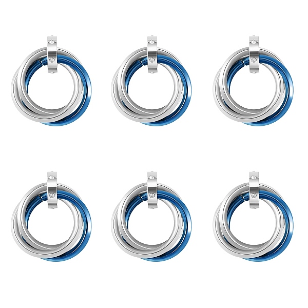 PandaHall 201 Stainless Steel Interlocking Ring Pendants, with Crystal Rhinestone, Blue & Stainless Steel Color, 27mm, 6pcs/box 201...
PandaHall 201 Stainless Steel Interlocking Ring Pendants, with Crystal Rhinestone, Blue & Stainless Steel Color, 27mm, 6pcs/box 201...